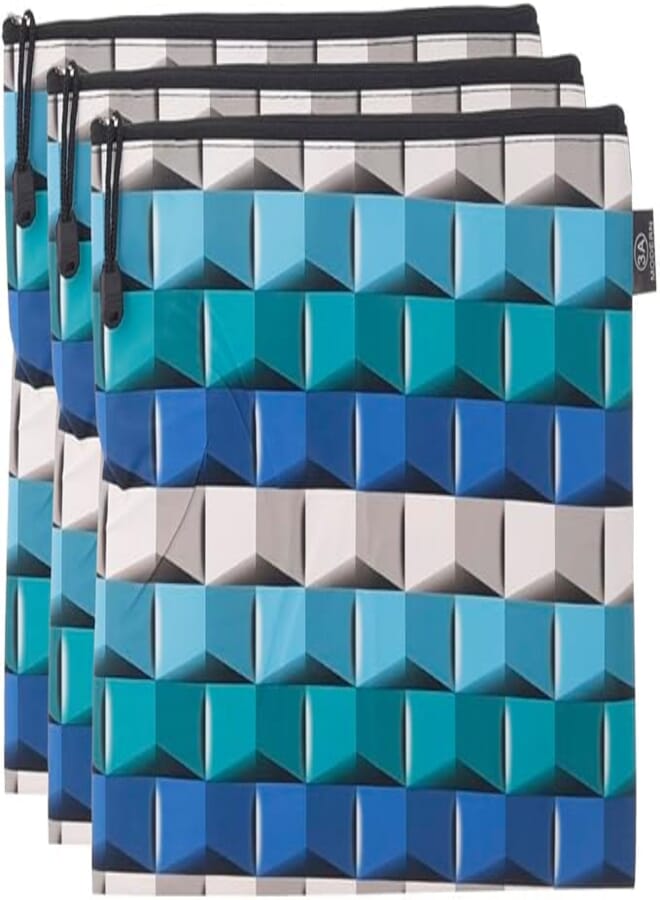 3A A4 Leather Binder with Zipper 23 * 33 cm Pack of 3 - Multicolor A4-2
